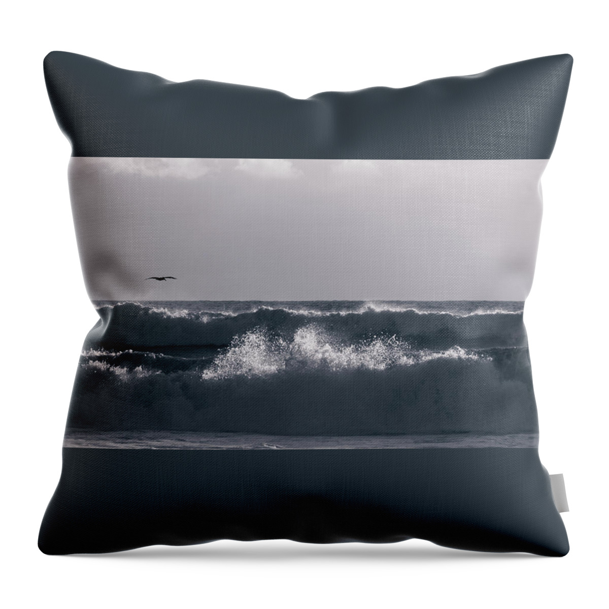 Florida Throw Pillow featuring the photograph Pelican Patrol Delray Beach Florida by Lawrence S Richardson Jr
