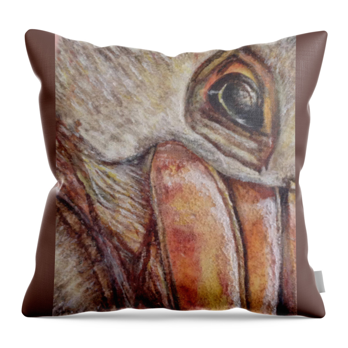 Endangered Species Throw Pillow featuring the painting Pelican by Toni Willey