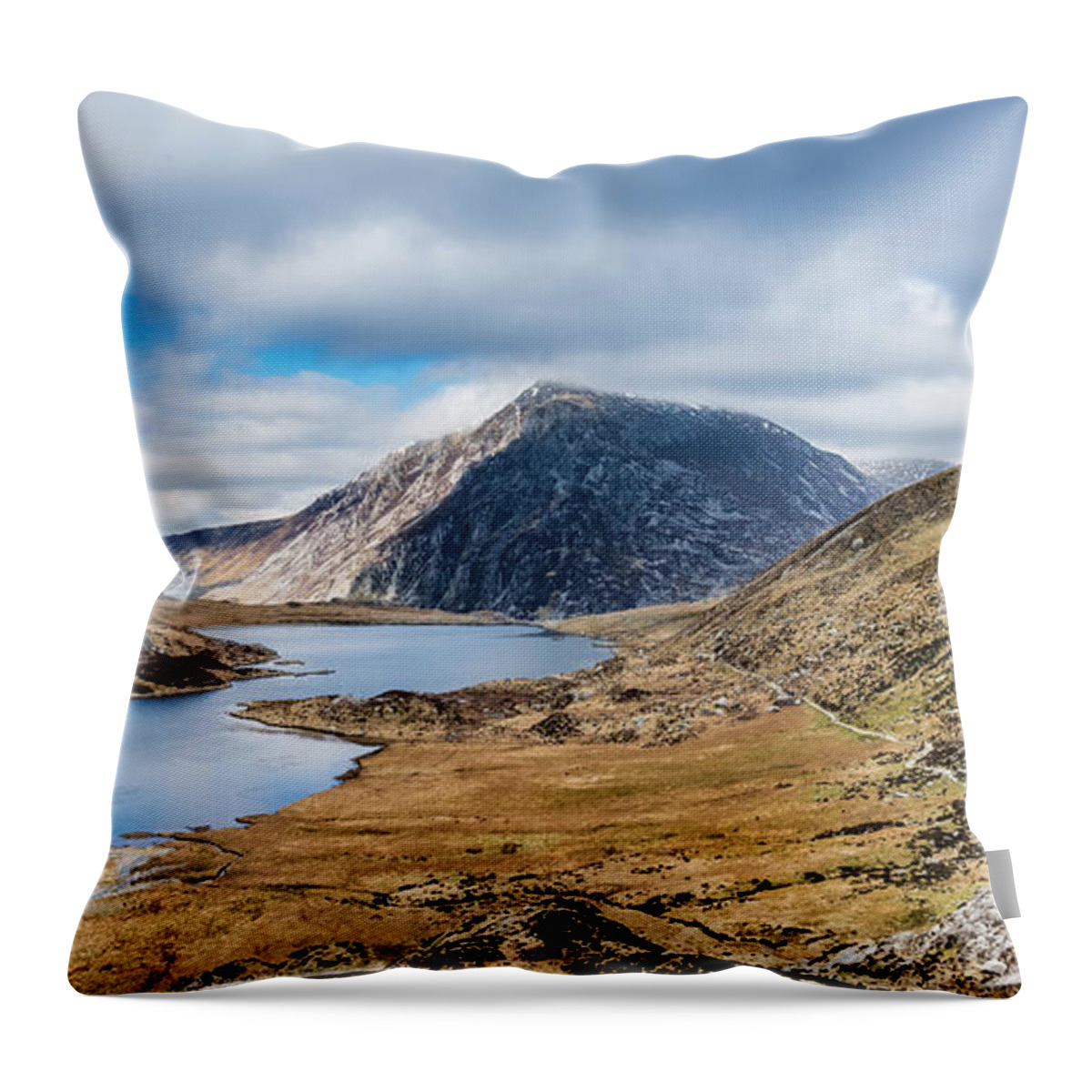 Mountain Throw Pillow featuring the photograph Pen Yr Ole Wen by Nick Bywater