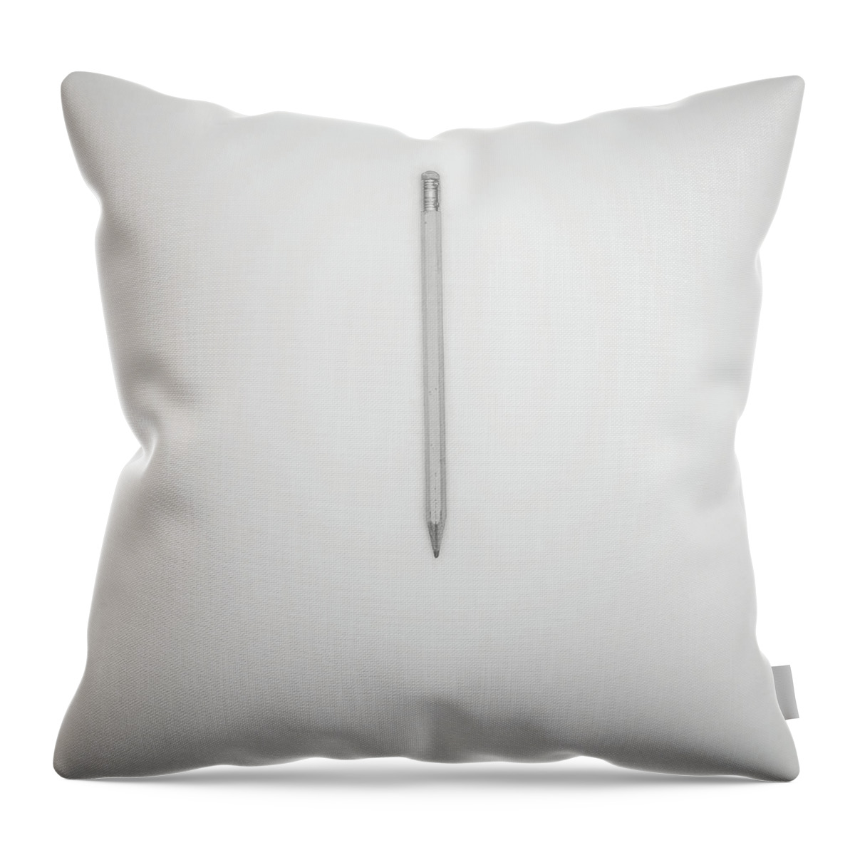 Pencil Throw Pillow featuring the photograph Pencil on a Blank Page by Scott Norris