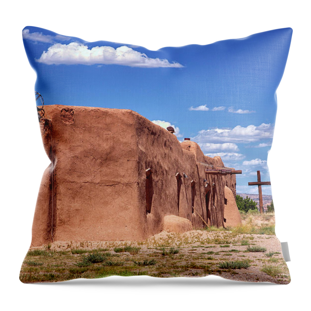 Penitente Chapel Throw Pillow featuring the photograph Penitente Chapel by Art Cole