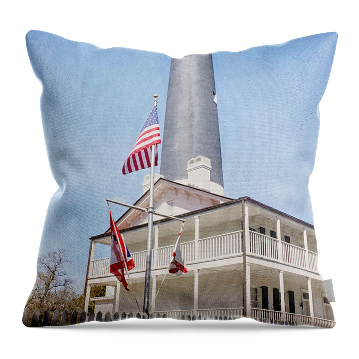 Lighthouse Throw Pillow featuring the photograph Pensacola Lighthouse by Kim Hojnacki