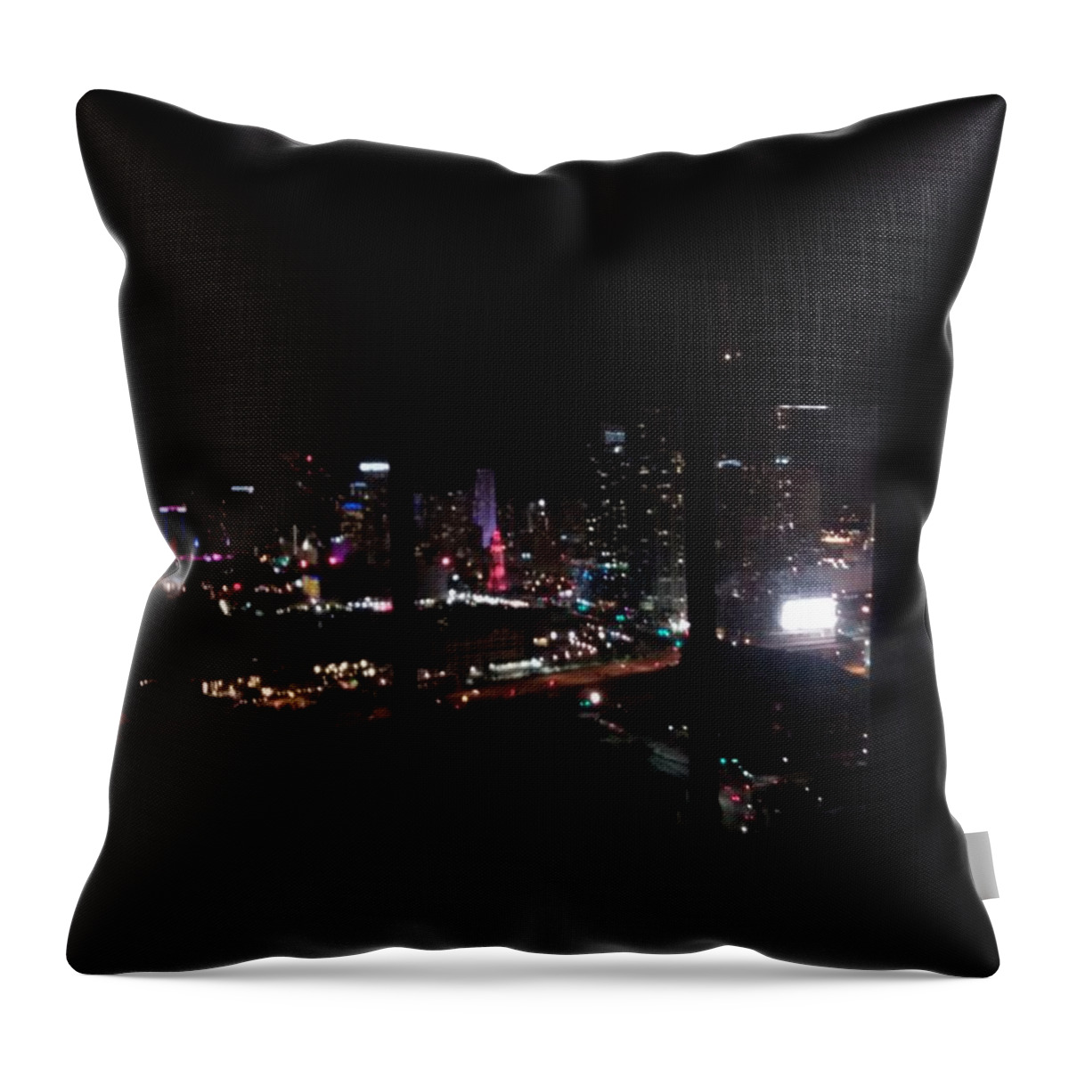 Miami Throw Pillow featuring the photograph Penthouse View of Downtown Miami by Tiffney Heaning