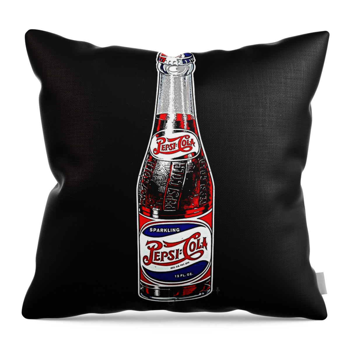  Throw Pillow featuring the photograph Pepsi Sign by Kelly Awad