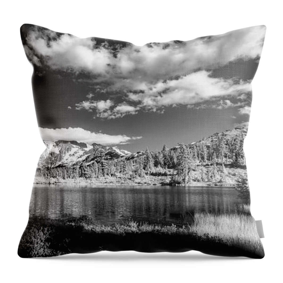 Mount Baker Throw Pillow featuring the photograph Perfect Lake at Mount Baker by Jon Glaser