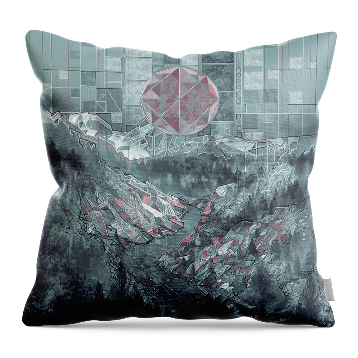 Forest Throw Pillow featuring the painting Perfect Nature by Bekim M