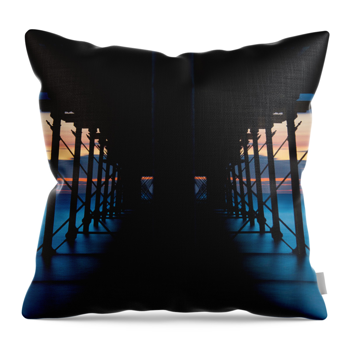 Seascape Throw Pillow featuring the photograph Perfect Symmetry by Mid 