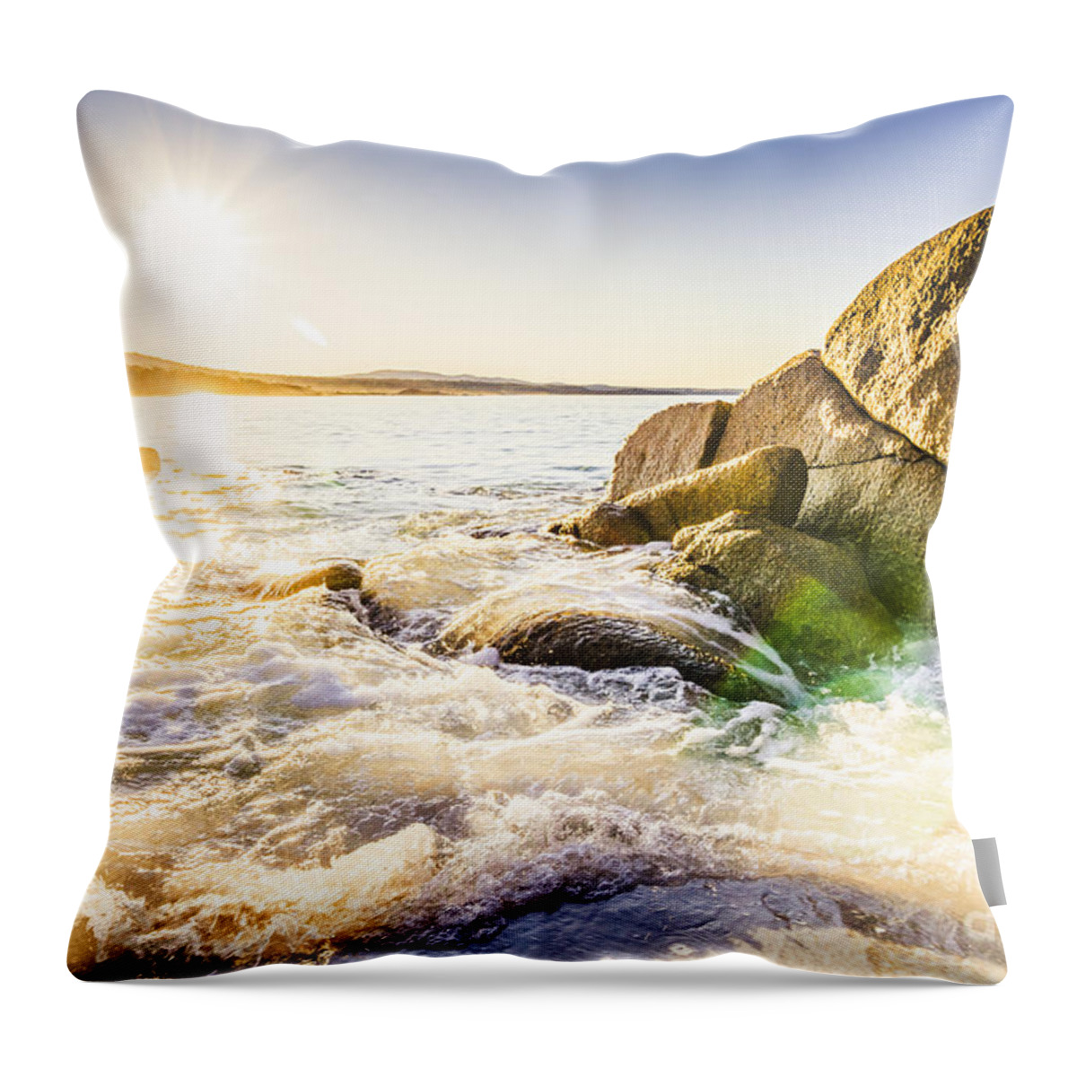 Premium Throw Pillow featuring the photograph Perfect Tasmania holiday destination by Jorgo Photography