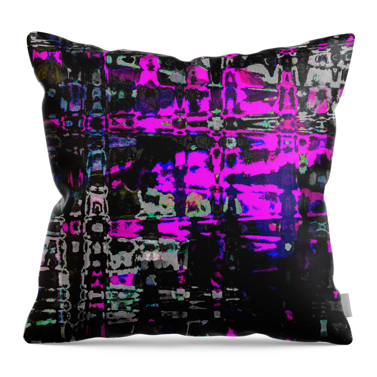Abstract Throw Pillow featuring the photograph Persons,Places,Things 2 by Penny Lisowski