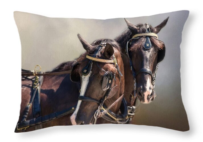 Horse Throw Pillow featuring the photograph Perspective by Robin-Lee Vieira