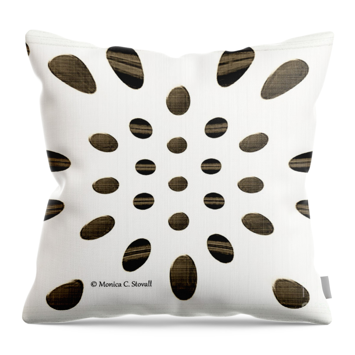 Graphic Design Throw Pillow featuring the digital art Petals N Dots P3 by Monica C Stovall