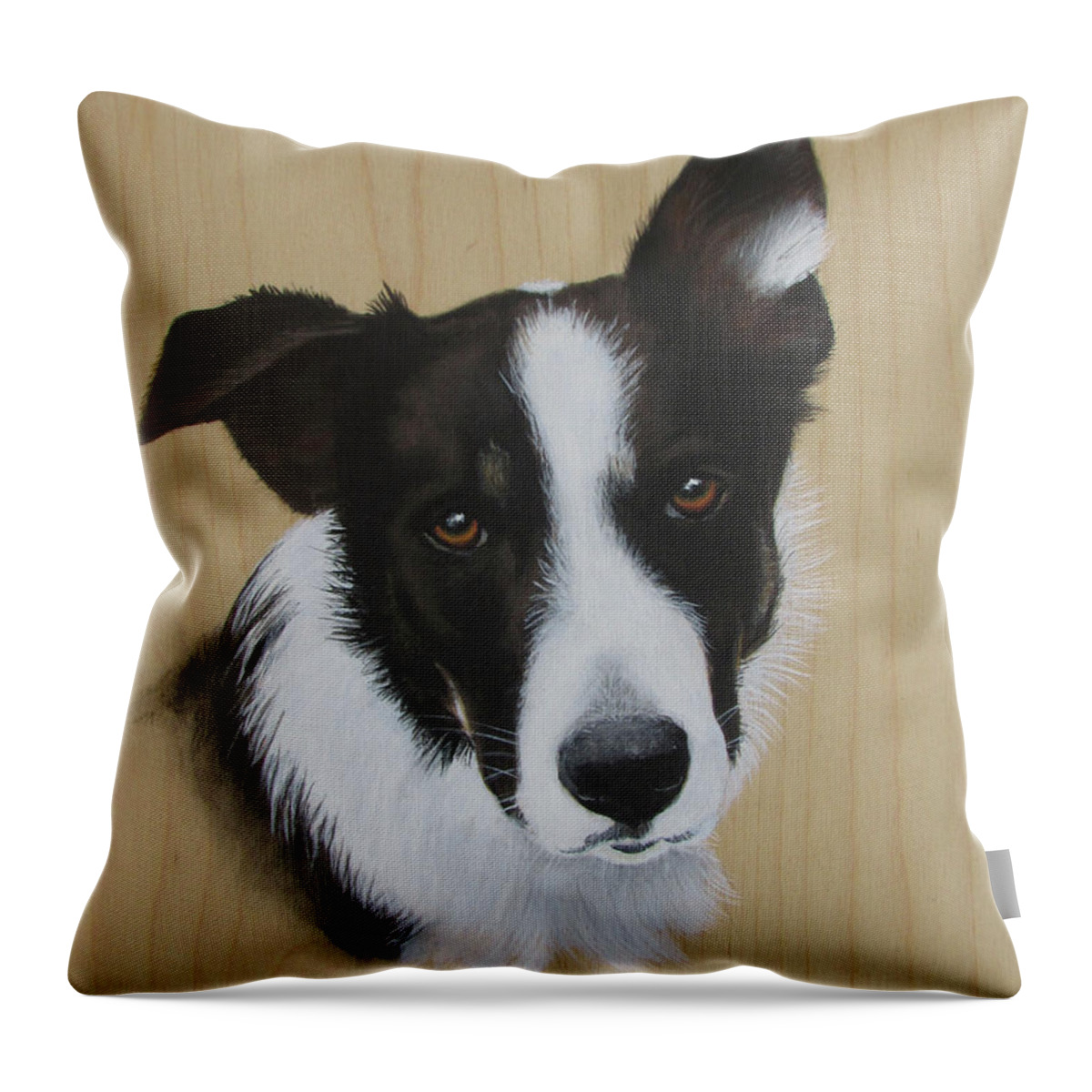Pete Throw Pillow featuring the painting Pete by Janice M Booth