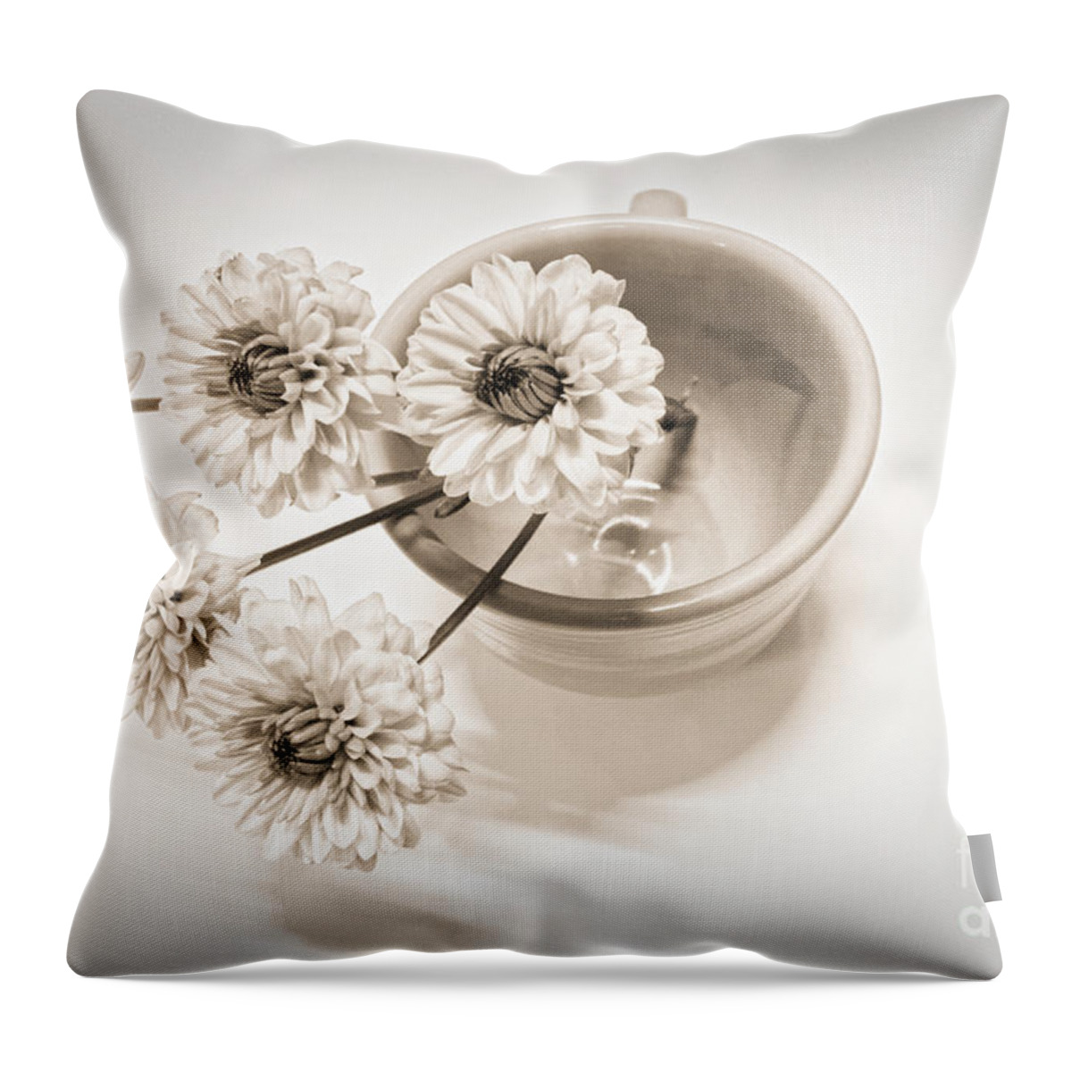Cup Throw Pillow featuring the photograph Petit Bouquet by Onedayoneimage Photography