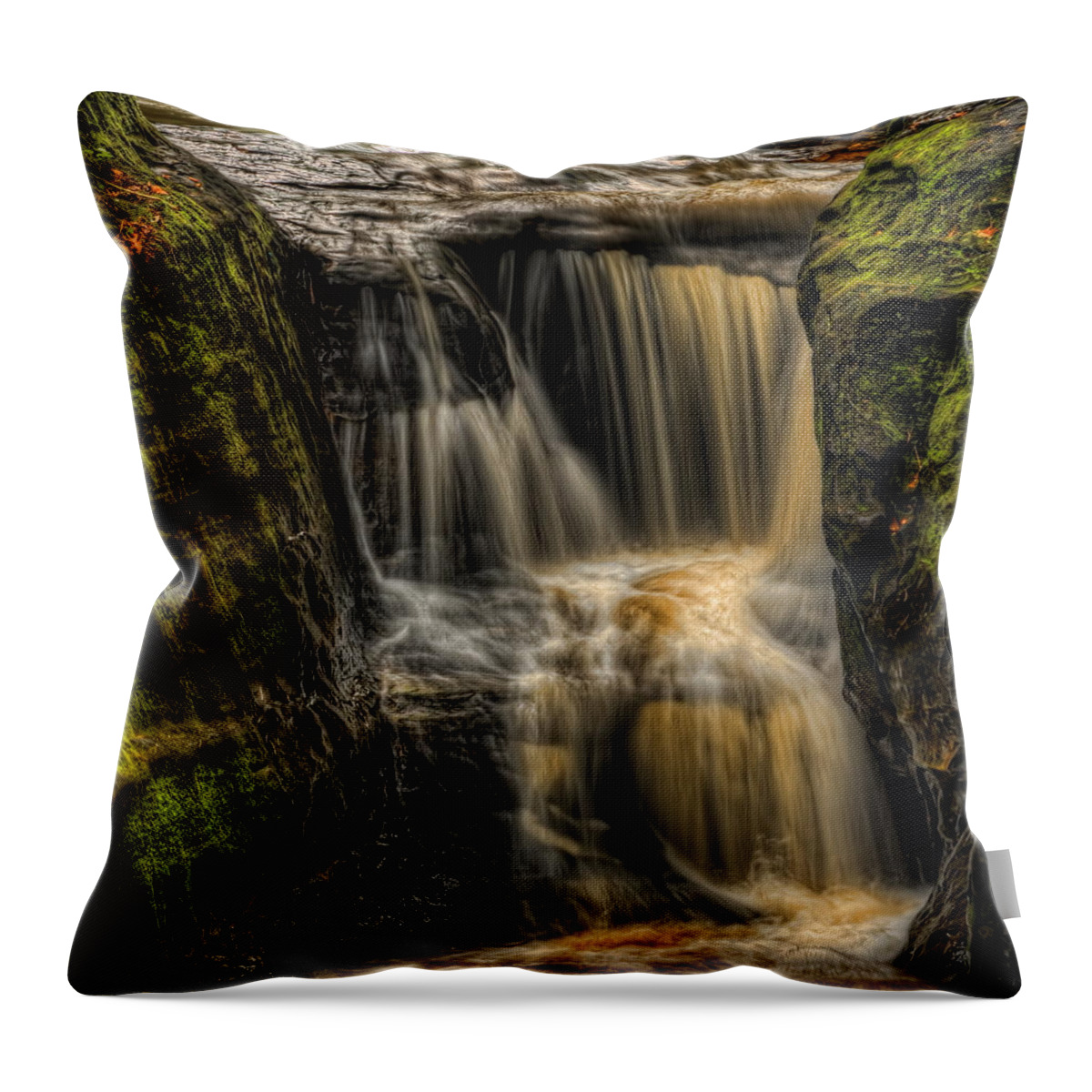 Pewits Nest Throw Pillow featuring the photograph Pewits Nest Middle Falls Square by Dale Kauzlaric
