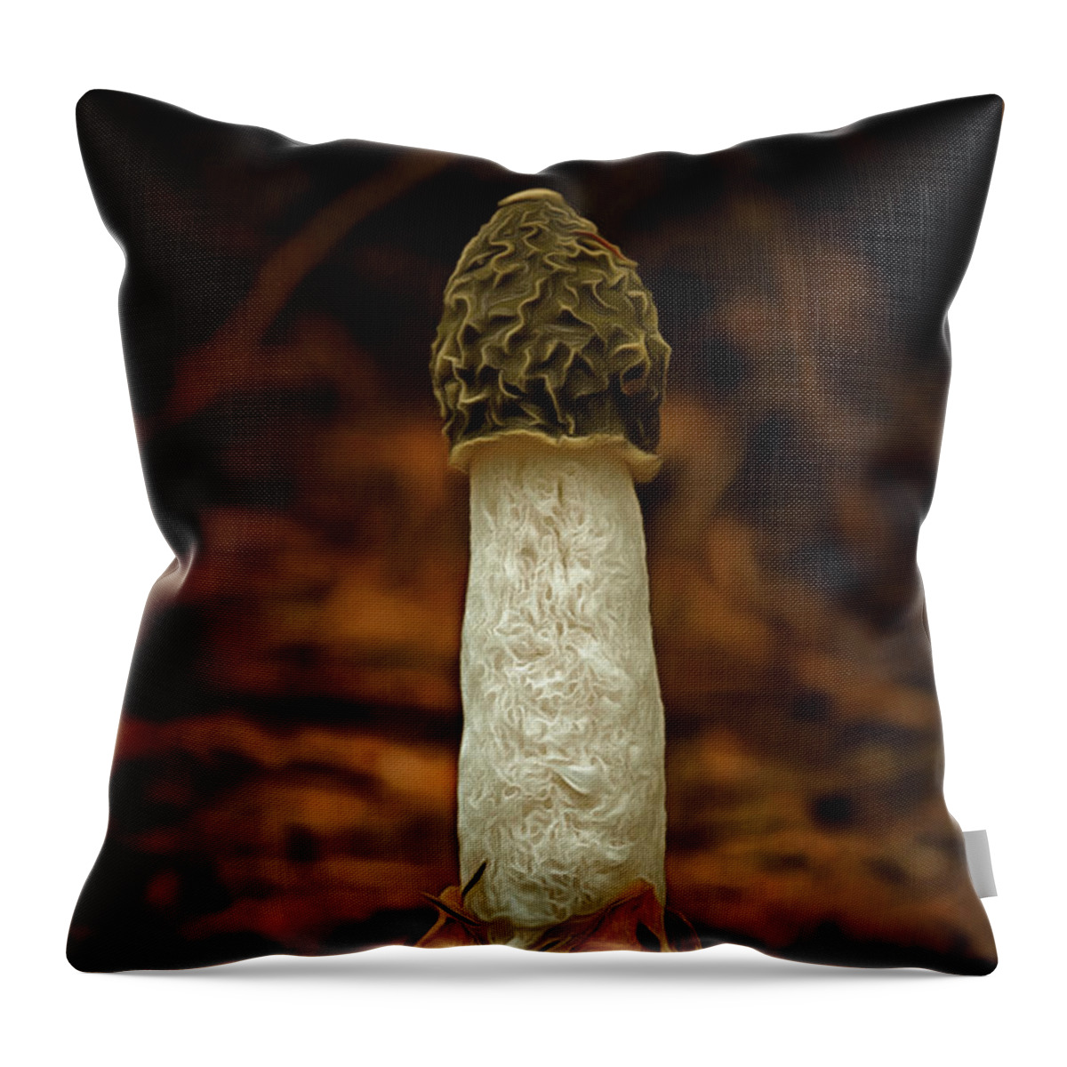 Mushroom Throw Pillow featuring the photograph Phallus Impudicus by Michal Boubin