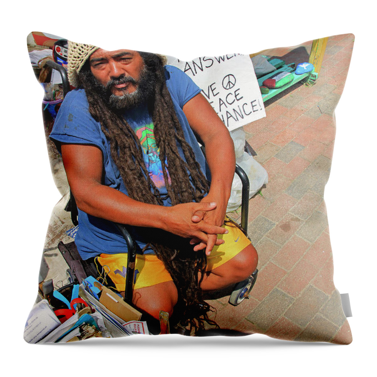 Philipos Throw Pillow featuring the photograph Philipos Melaku Bello by Cora Wandel