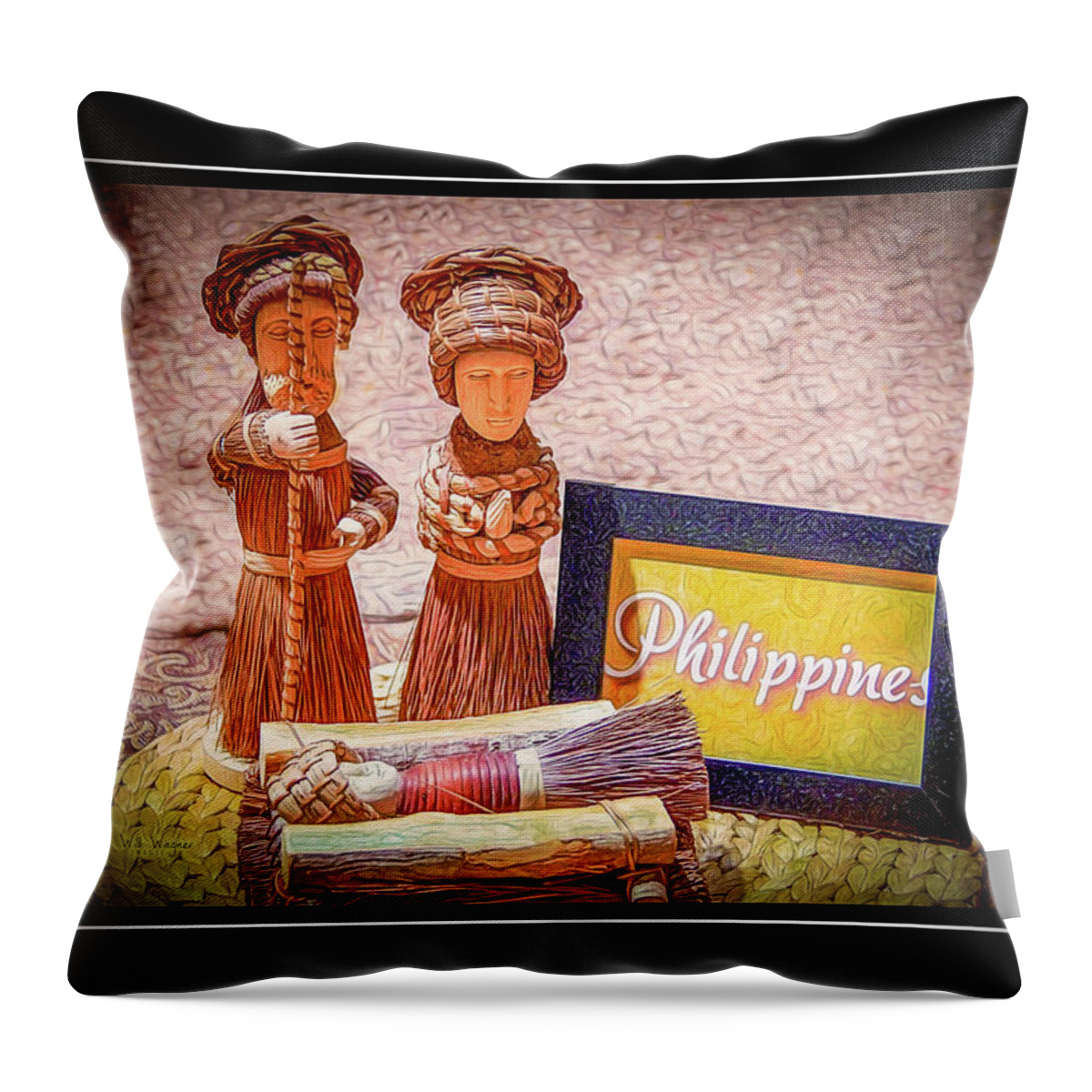 Nativity Throw Pillow featuring the photograph Philippines Nativity by Will Wagner