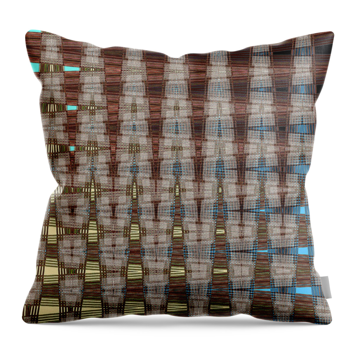 Phoenix Building Abstract # 2602ew4 Throw Pillow featuring the digital art Phoenix Building Abstract # 2602ew4 by Tom Janca
