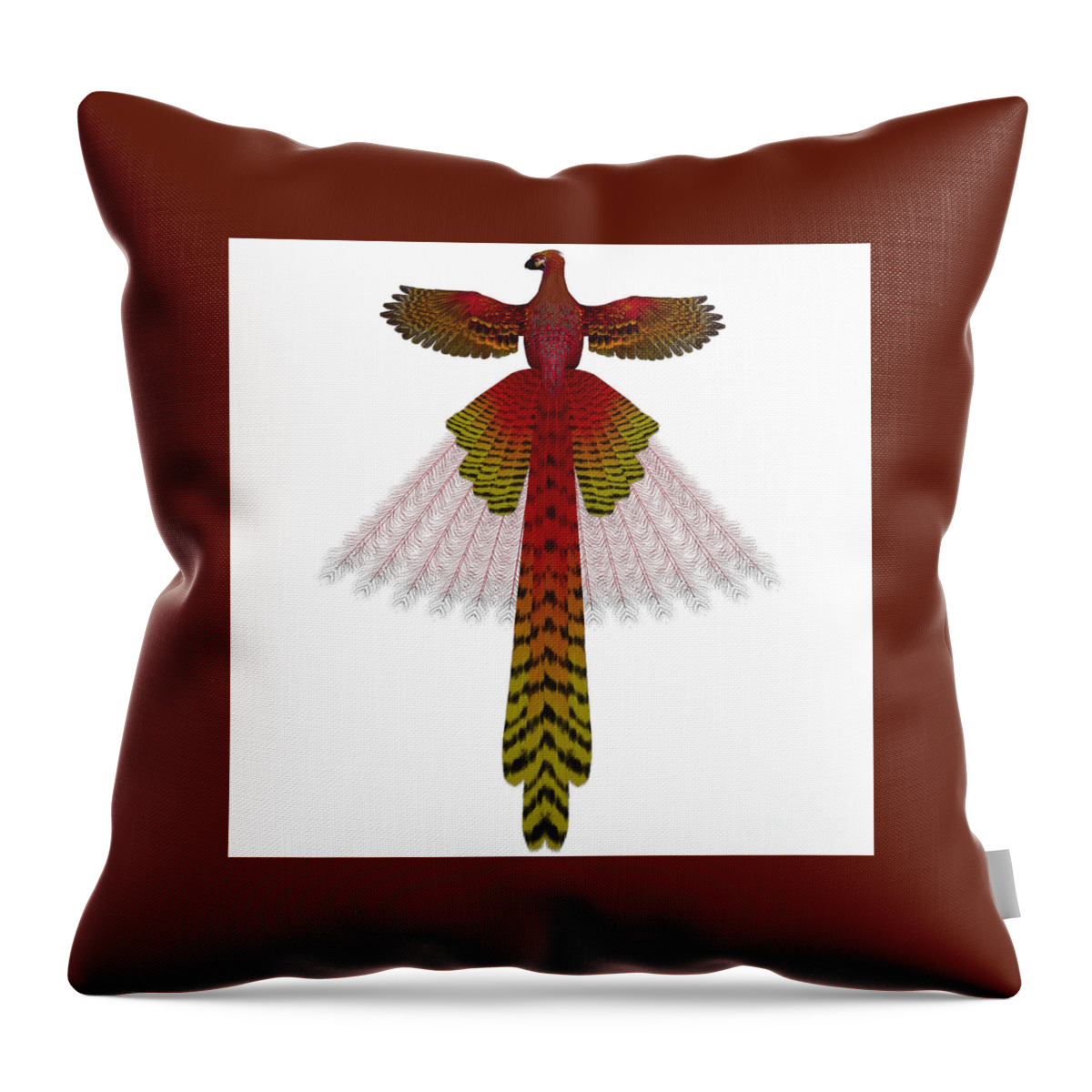Phoenix Throw Pillow featuring the painting Phoenix Firebird by Corey Ford
