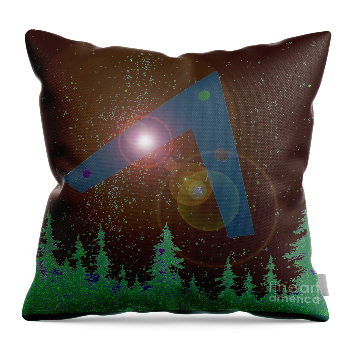 Phoenix Lights Ufo Throw Pillow featuring the painting Phoenix Lights UFO by James Williamson