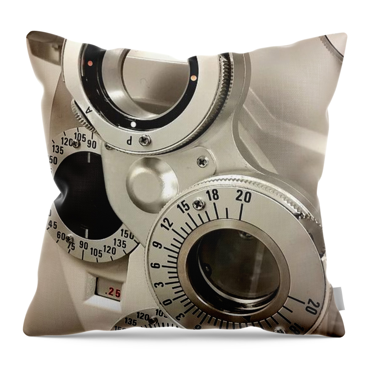 Technology Throw Pillow featuring the photograph Phoropter by Keith Hawley