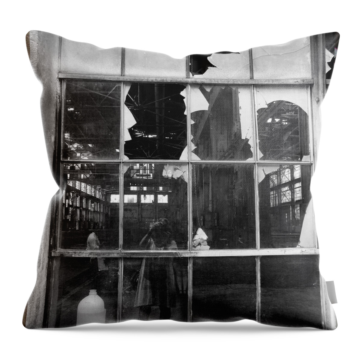  Throw Pillow featuring the photograph Photographer's Window by Feather Redfox