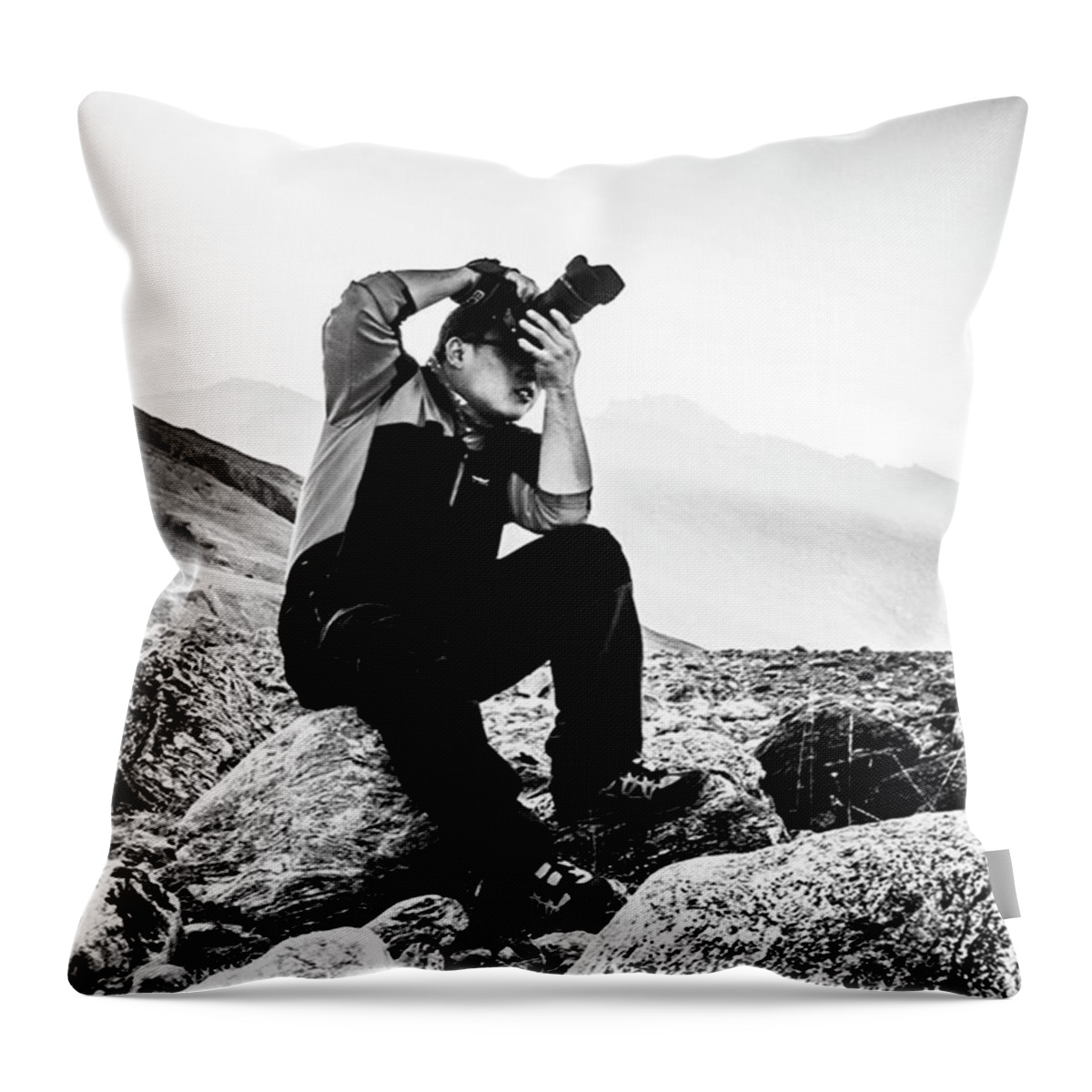  Throw Pillow featuring the photograph Phototravels by Aleck Cartwright