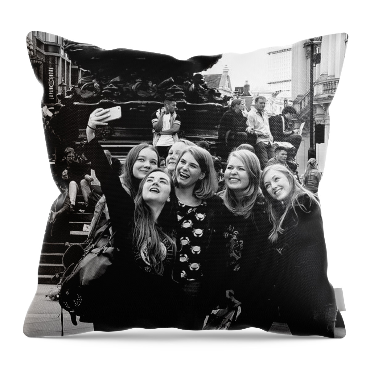 Piccadilly Circus Throw Pillow featuring the photograph Piccadilly Pleasures by Ira Shander