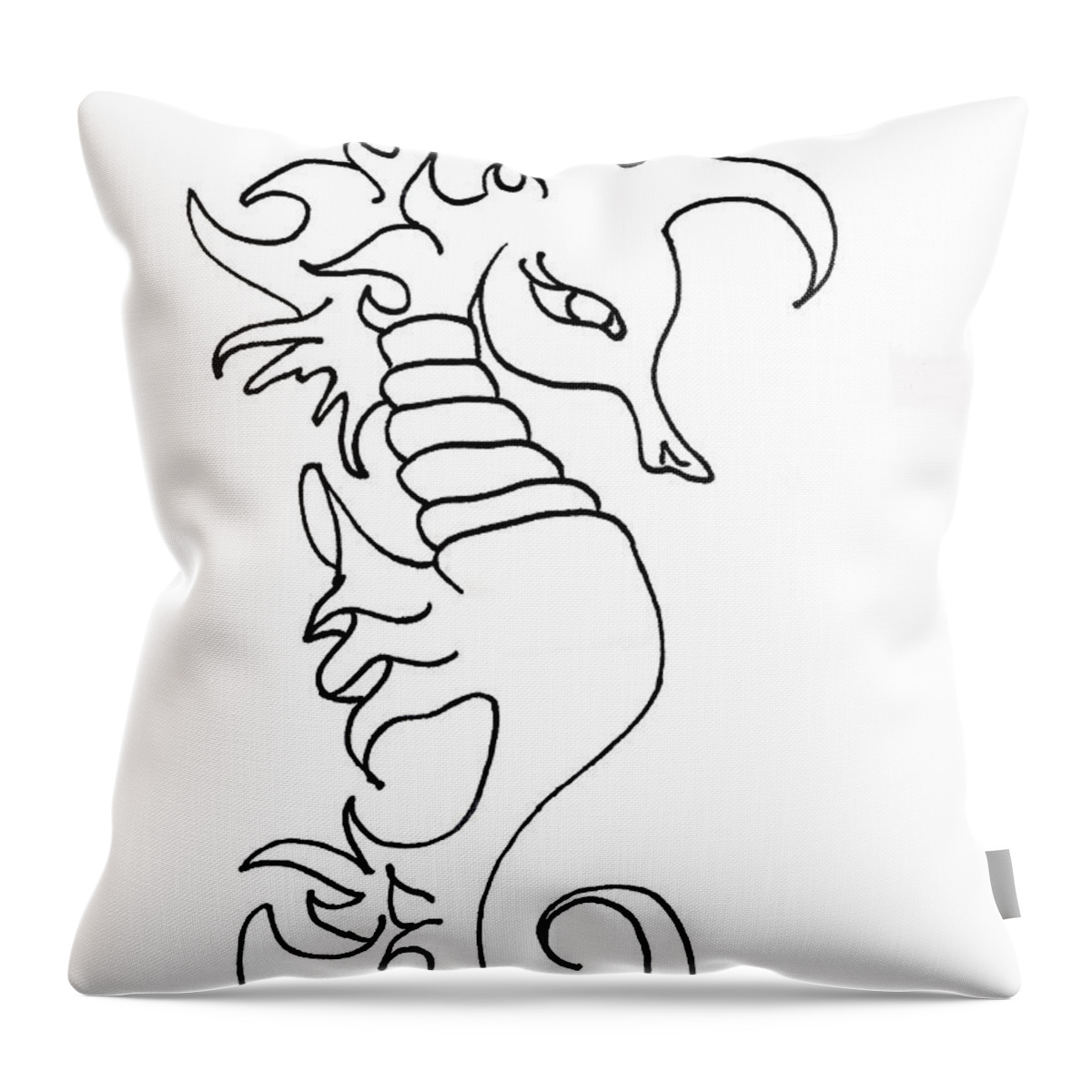 Sea Horse Throw Pillow featuring the photograph Piccolo by Carlee Ojeda