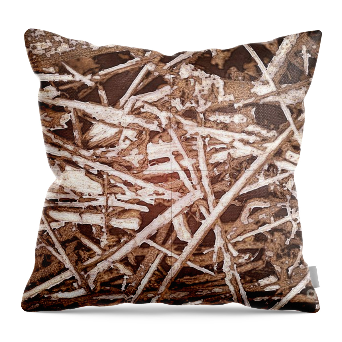 Nature Throw Pillow featuring the photograph Pick Up Sticks IV by Debbie Portwood
