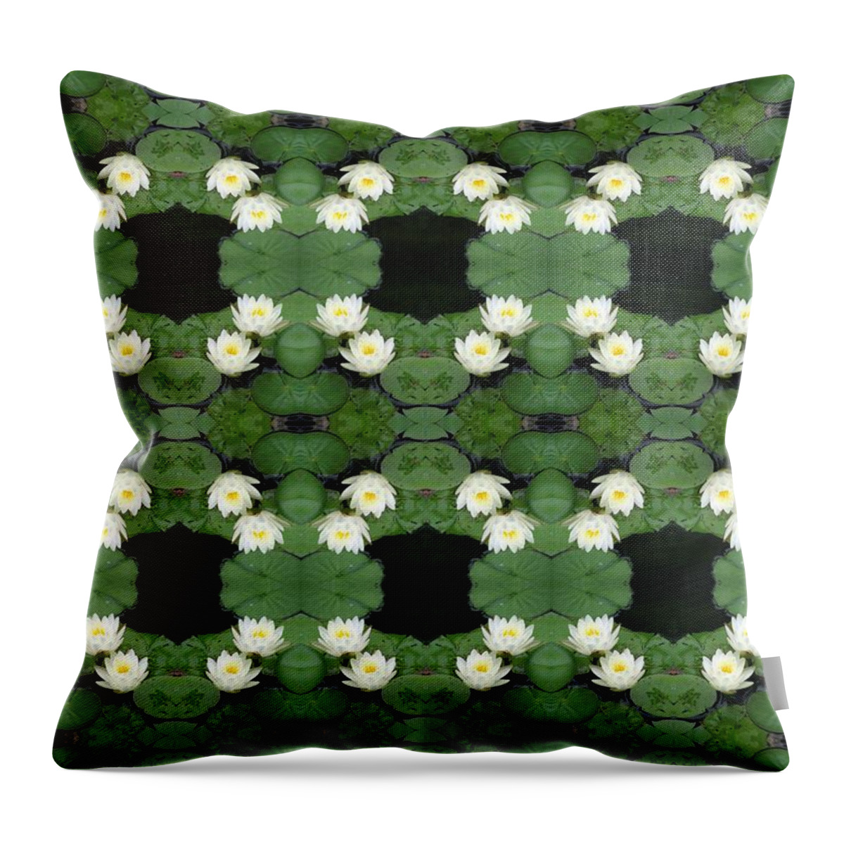 Water Lily Throw Pillow featuring the photograph Picture Putty Puzzle 32 by Pamela Critchlow