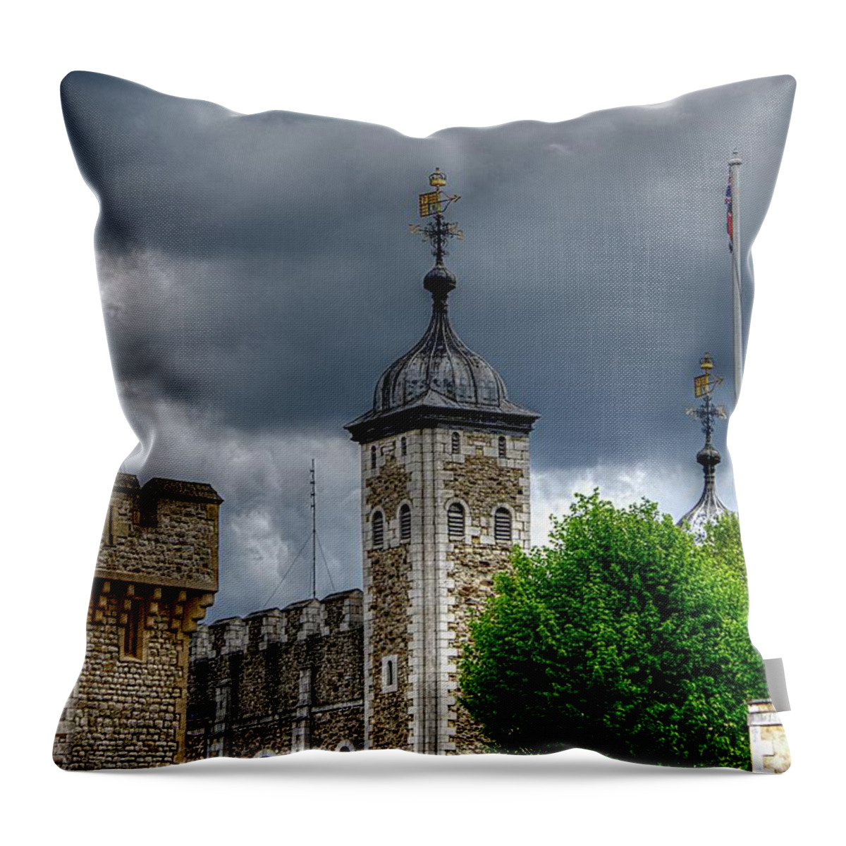 Tower Of London Throw Pillow featuring the photograph Pieces of the Tower by Karen McKenzie McAdoo