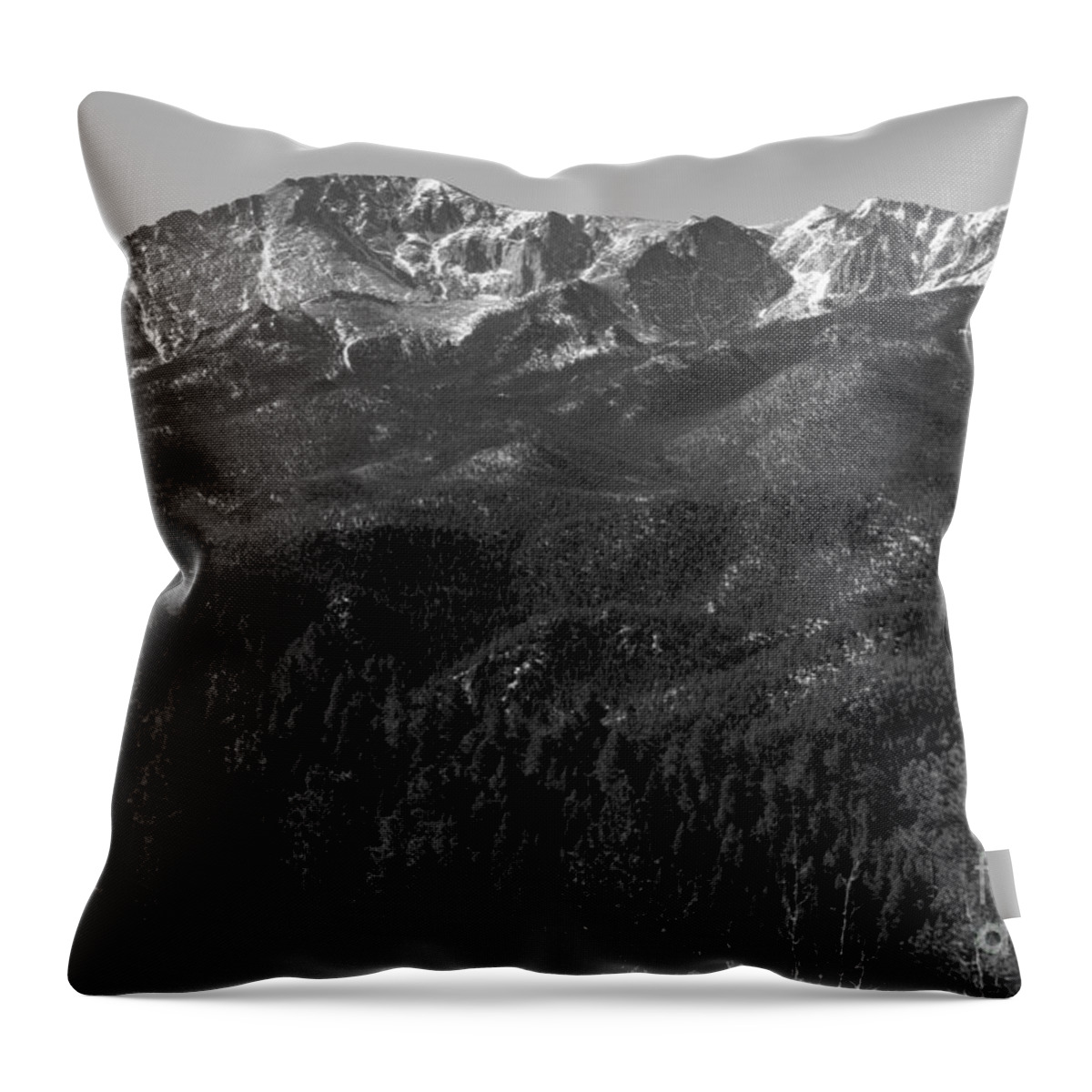 Bald Mountain Throw Pillow featuring the photograph Pikes Peak Spring by Steven Krull