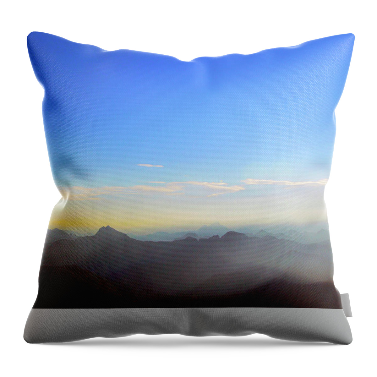 Landscape Throw Pillow featuring the photograph Pilchuck and Three Sisters Sunrise by Brian O'Kelly
