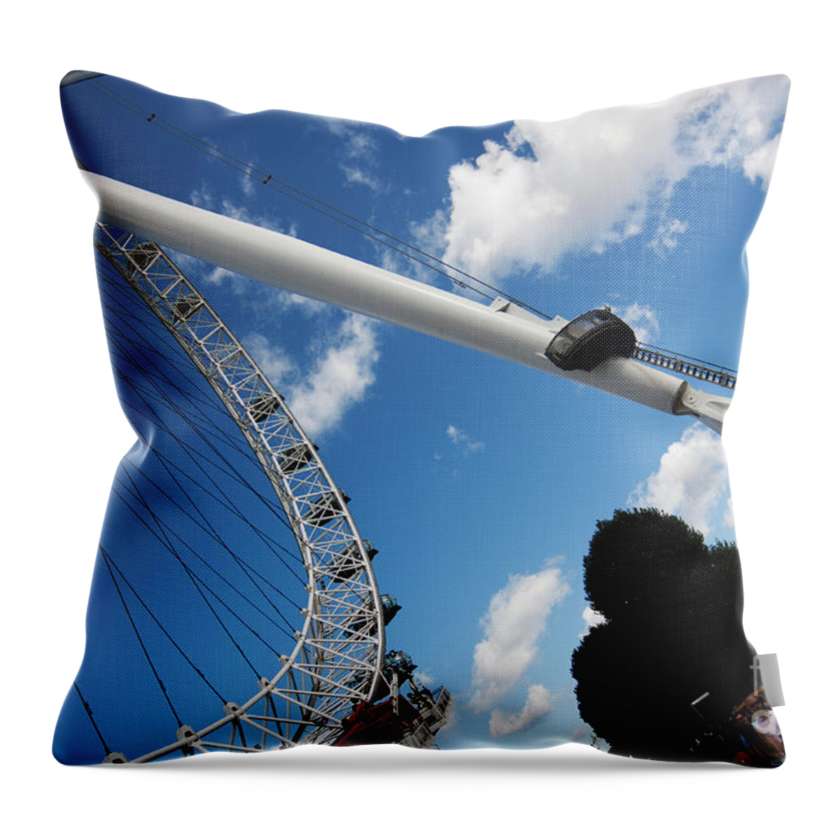 Pillar Throw Pillow featuring the photograph Pillar of London s ferris wheel by Agusti Pardo Rossello