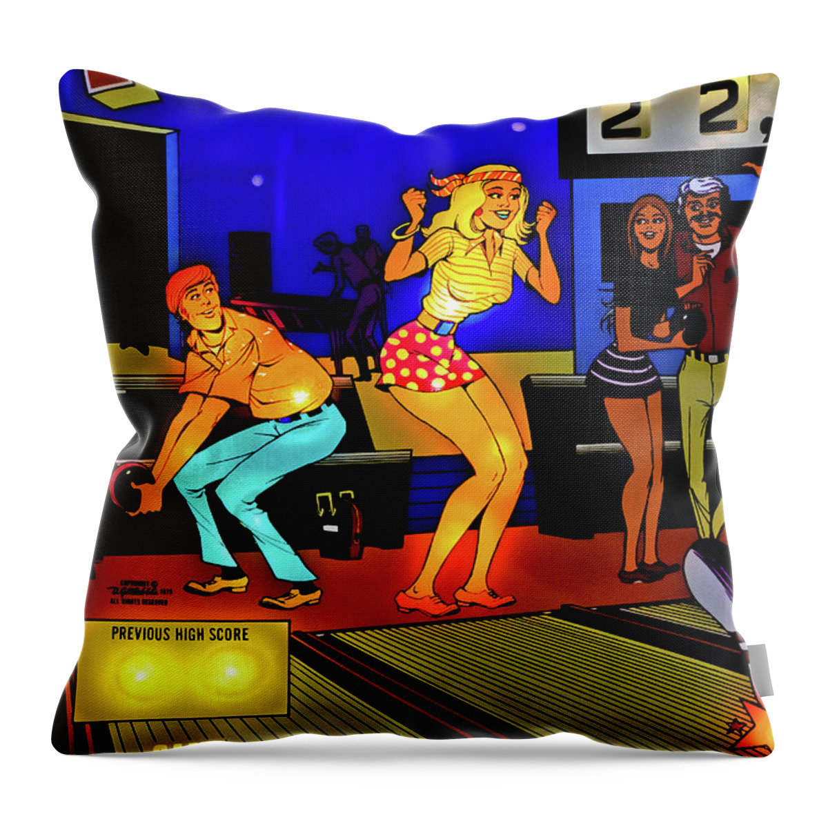 Pinball Throw Pillow featuring the photograph Pin-Up Pinball by Colleen Kammerer