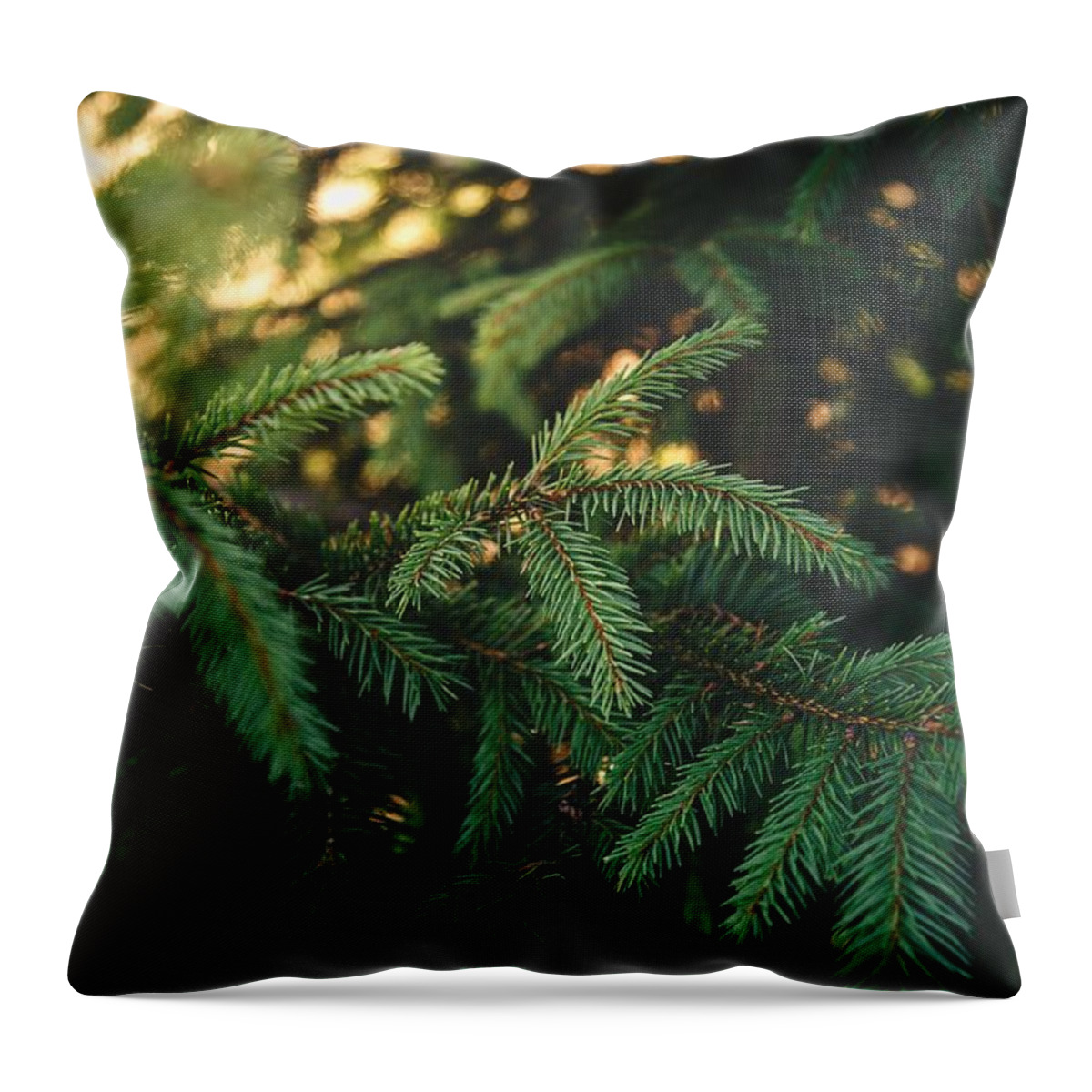 Pine Tree Throw Pillow featuring the digital art Pine Tree by Super Lovely