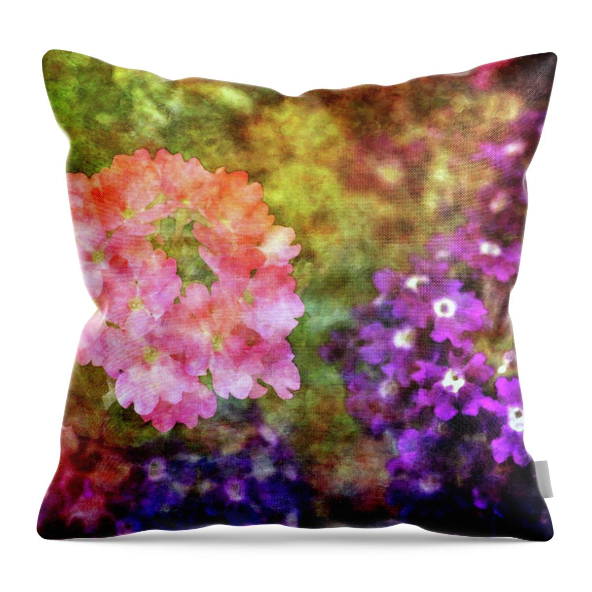 Pink Throw Pillow featuring the photograph Pink and Purple 0919 IDP_2 by Steven Ward
