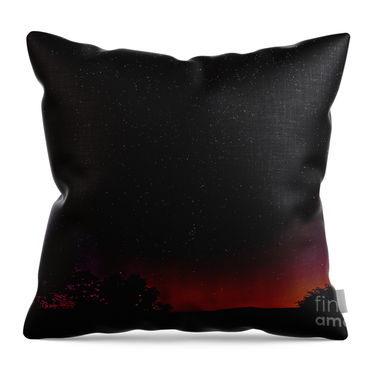 Aurora Throw Pillow featuring the photograph Pink and Purple Aurora by Sandra Cockayne ADPS