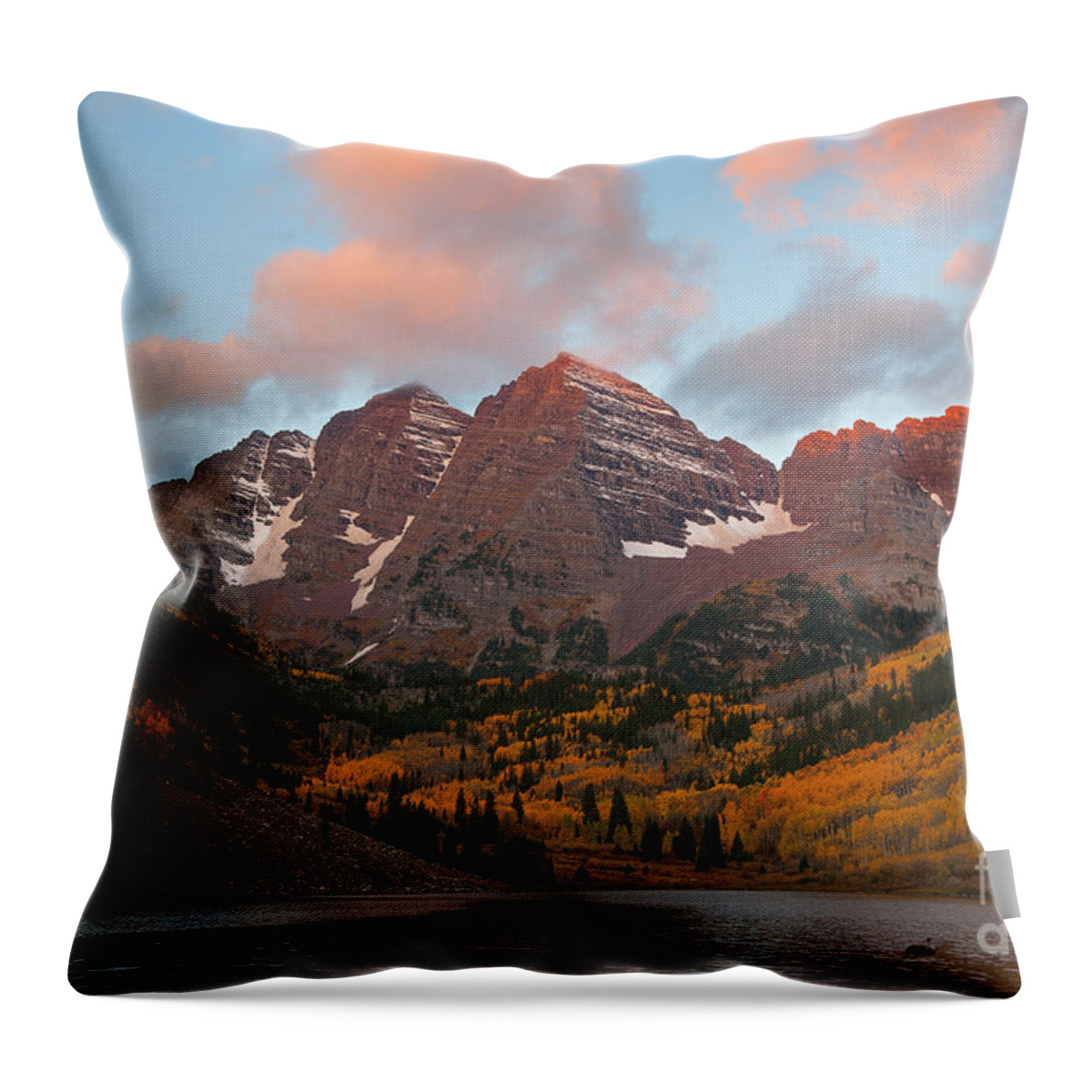 Autumn Colors Throw Pillow featuring the photograph Pink Bells by Jim Garrison