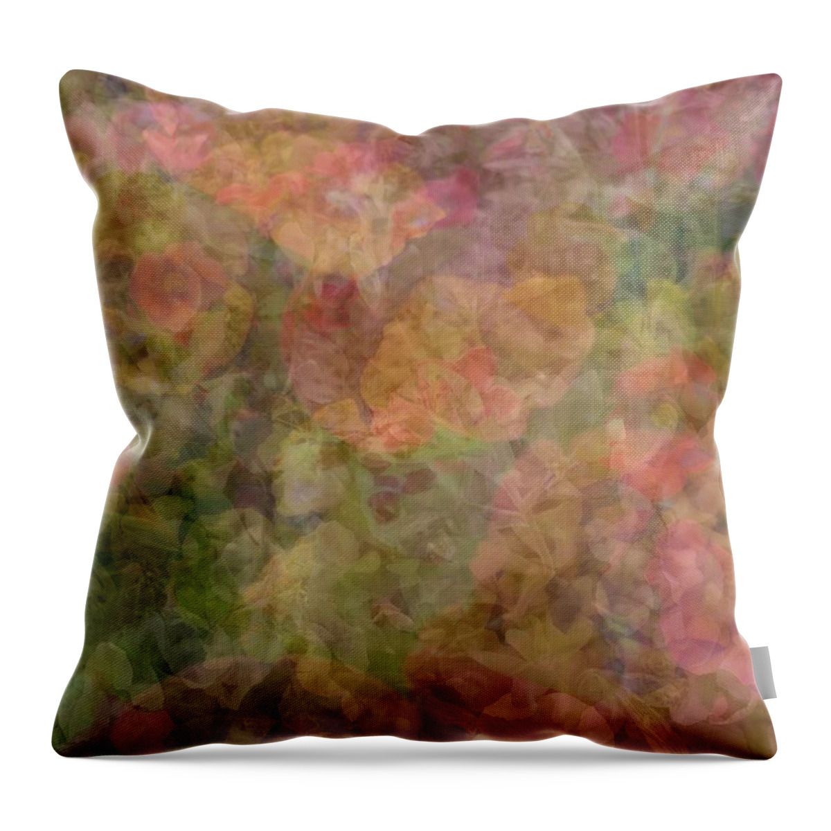 Flowers Throw Pillow featuring the photograph Pink Blossoms Clutter Collage by Kathy Barney