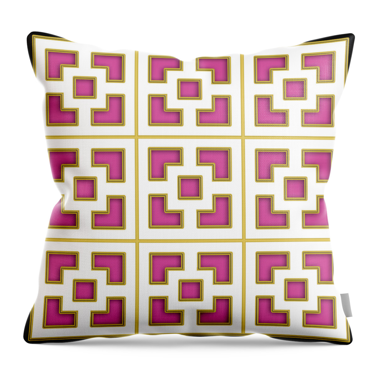 Pink - Chuck Staley Throw Pillow featuring the digital art Pink by Chuck Staley