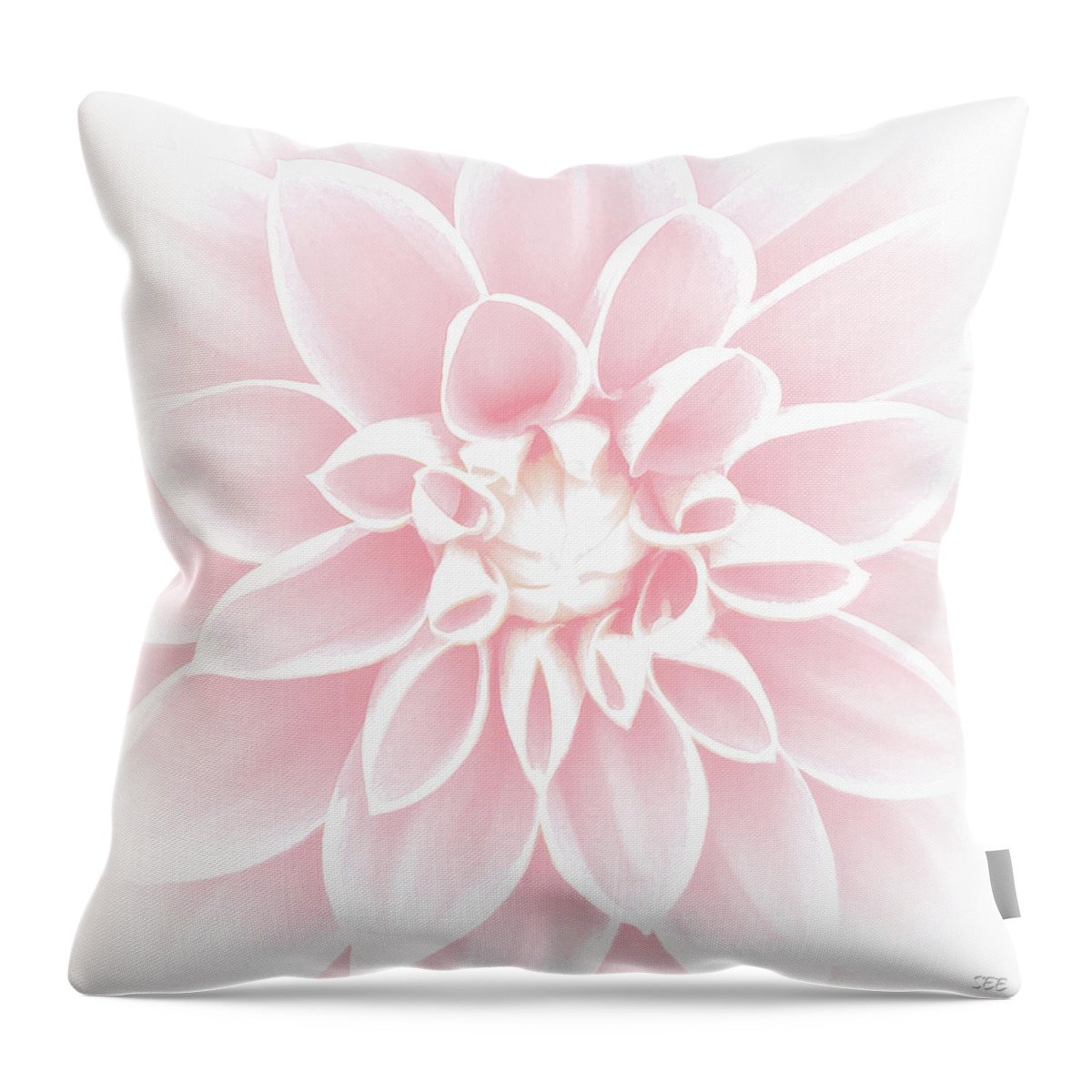 Flowers Throw Pillow featuring the photograph Pink Dahlia by Susan Eileen Evans