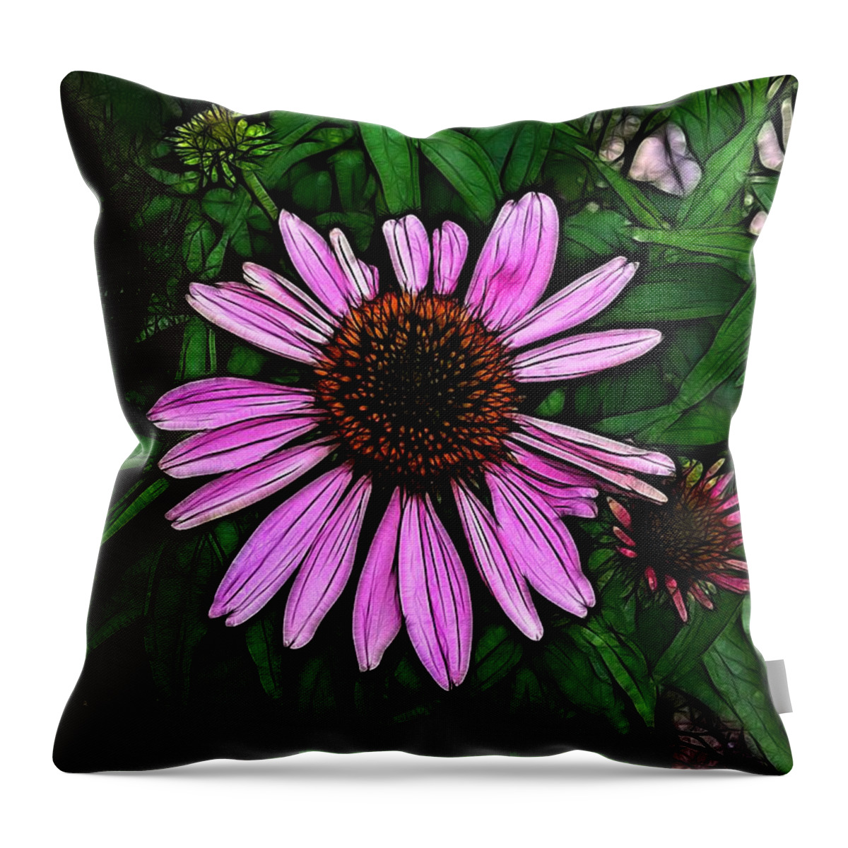 Daisey Throw Pillow featuring the photograph Pink Daisey by Nick Heap