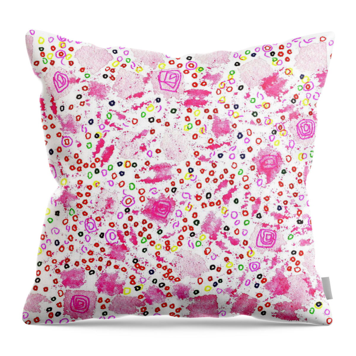 What Get For Throw Pillow featuring the painting Pink Floral by Corinne Carroll