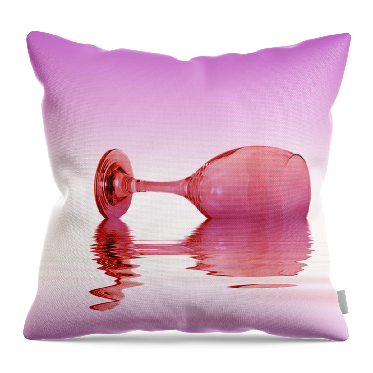 Pink Glass Throw Pillow featuring the photograph Pink Glass by David French