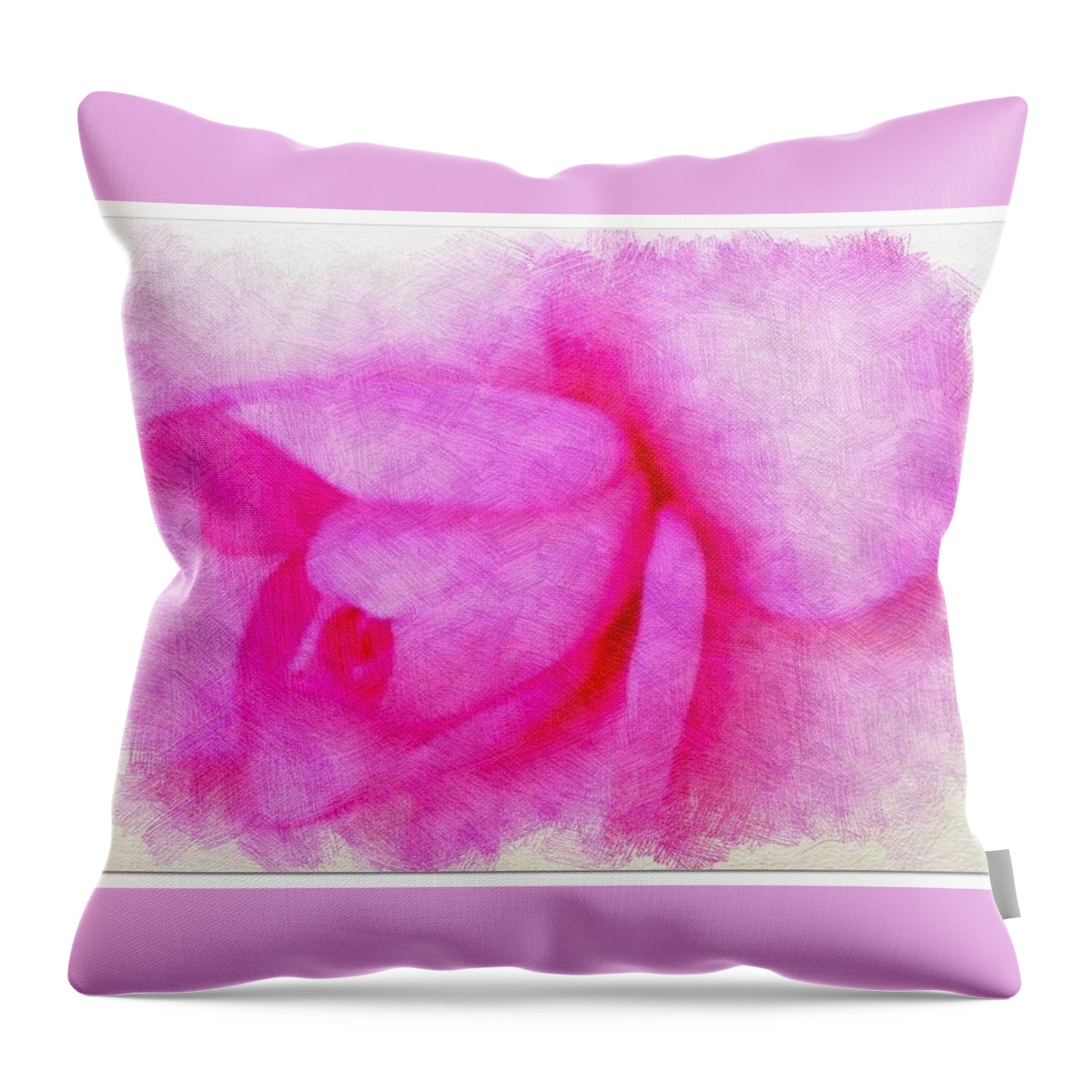 Pink Throw Pillow featuring the photograph Pink in bloom by Cathy Harper