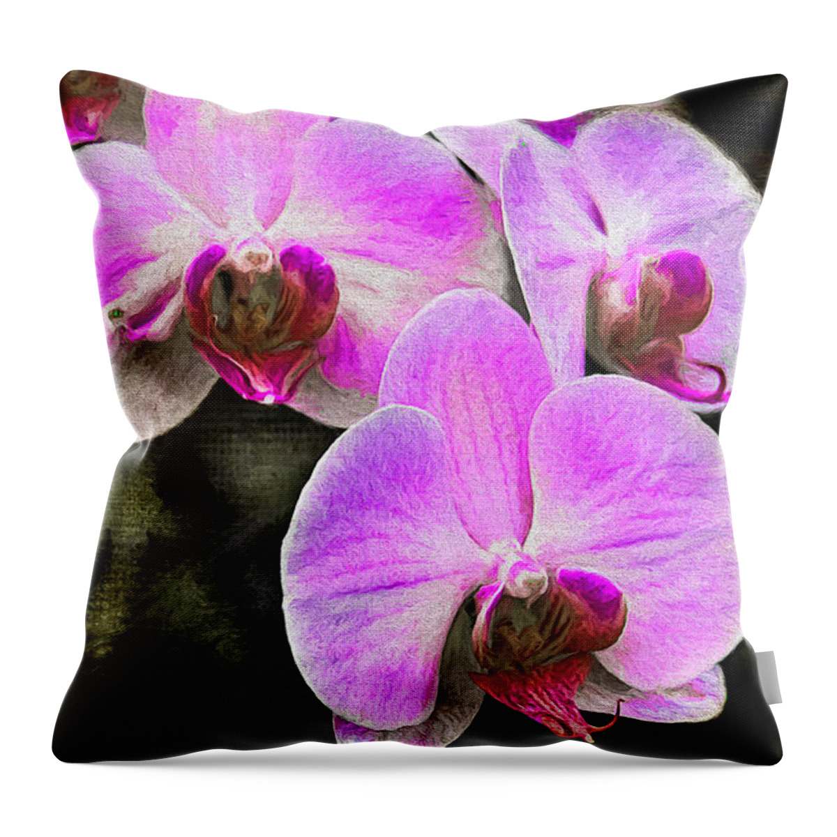 Orchid Throw Pillow featuring the photograph Pink Orchid by Reynaldo Williams