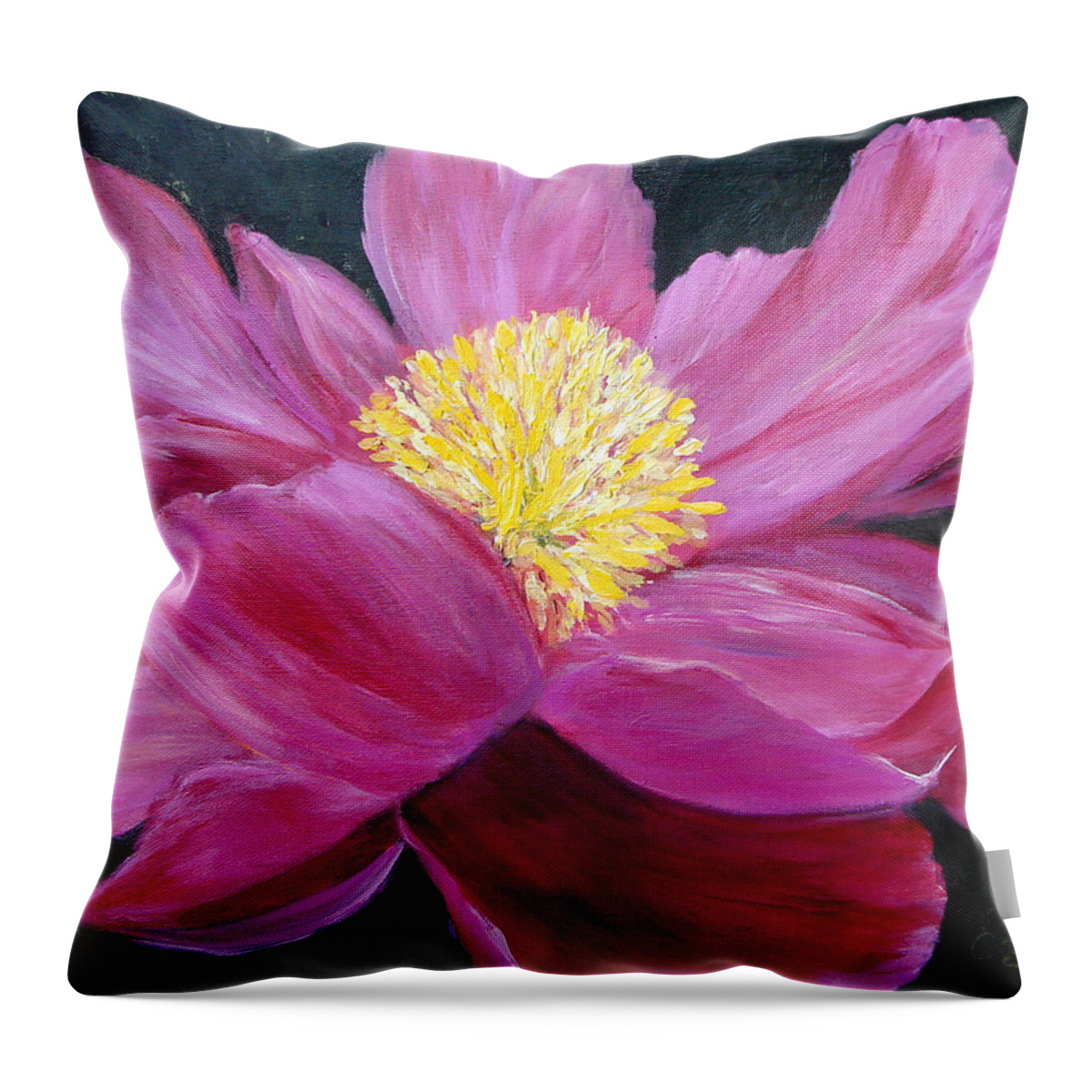 Pink Throw Pillow featuring the painting Pink Passion by Cynthia Blair