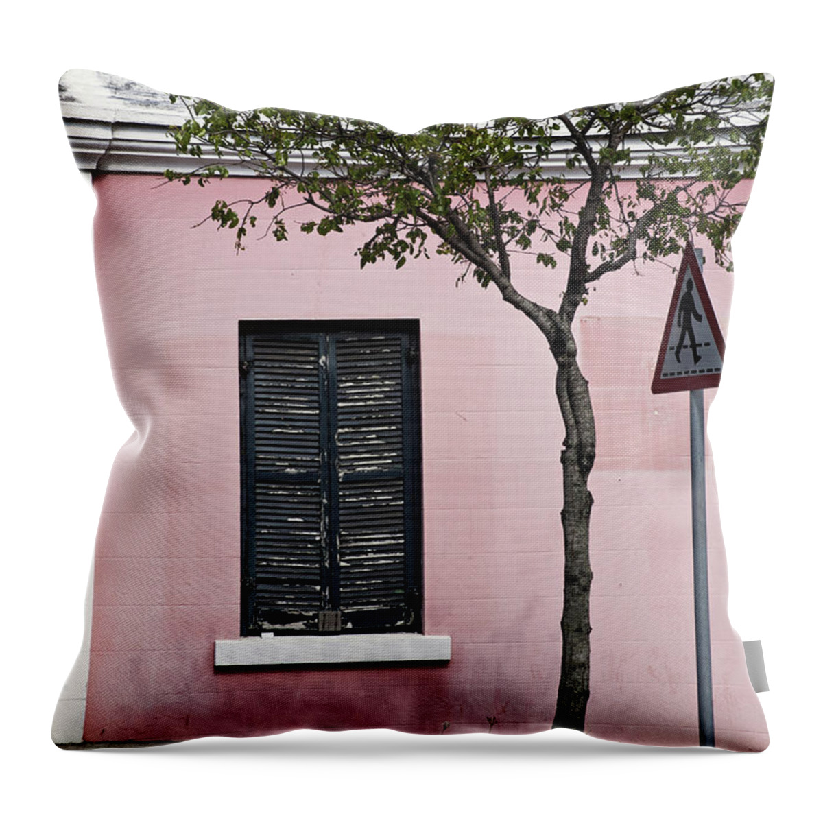 Wall Throw Pillow featuring the photograph Pink Walk by Kathy Strauss
